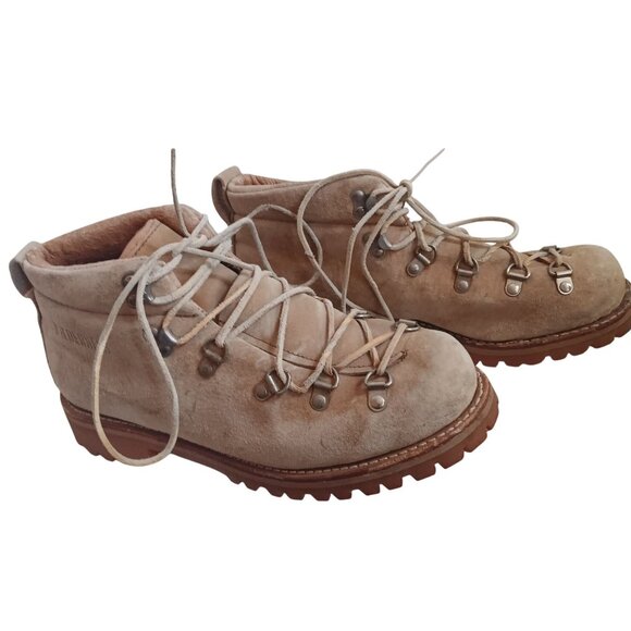 7.5 Womens Hiking Boots 80s Vintage Vibram Waffle Sole Mountaineering Wolverine - Picture 2 of 10